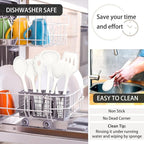 P&P CHEF Silicone Cooking Utensils Set of 7, Heat-proof Kitchen Utensils Set for Nonstick Cookware, Non-stick Spatula, Slotted Turner, Soup Ladle, Pasta Server, Spoon for Cooking Serving - White