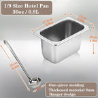 Two Tier Adjustable Stainless Steel Spice Organizer Set of 10 Pots with Spoons Commercial Kitchen Spice Rack Sauce Rack Buffet Counter Milk Tea Shop Multifunctional Shelf (Double Slant)