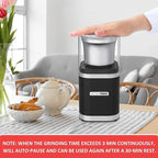 Coffee Bean Grinder Electric, Espresso Grinder for Home Use with Removable Stainless Steel Bowl, 12-Cups Coffee Bean Capacity w/Cleaning Brush (Black)