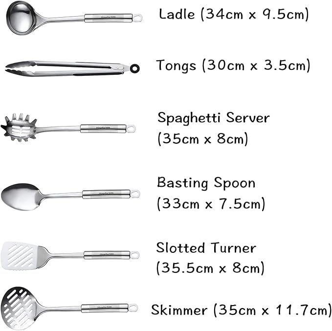 Cooking Utensil Set, 11 PCS Stainless Steel Kitchen Utensil Set, Nonstick Kitchen Gadgets Cookware Set with Spatula