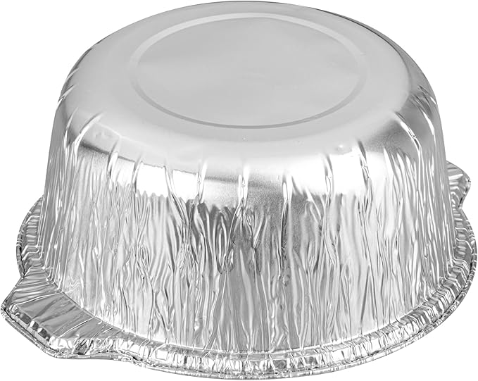 Foil Lux 60 Ounce Pans And Lids, 10 Disposable Pots With Lids - Oven-Ready, Stove Compatible, Aluminum Foil Baking Pans, Freezable, For Outdoor Camping, Vacation, Picnic, And More - Restaurantware
