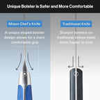 Misen 8" Chef Knife – High Carbon Japanese AUS-10 Stainless Steel – Hybrid German & Japanese Blade – Precision Kitchen Knife for Professionals & Home Cooks – Ultimate Cutting Performance - Blue