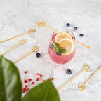 60PCS Bamboo Coffee Stirrers, 7inch Christmas Biodegradable Disposable Christmas Tree Santa Claus Reindeer Coffee Drink Cocktail Stirrers for Christmas Coffee Milk Office Home Hot Chocolate Bar