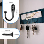 15 Pcs Black Coat Hooks - Wall Hooks for Closet Hanging, Multi-Room Use (Bathroom/Bedroom/Kitchen), Holds Coats/Towels/Scarves/Hats/Keys/Cups, Includes 30 Screws