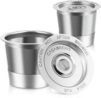 CASABREWS CASKF02 Reusable K Cup Filters, 2 Pack Stainless Steel Refillable Coffee Pods for Keurig 1.0 Brewers, Universal Fit, Eco-Friendly & BPA-Free