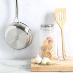 Martha Stewart Badgley Hybrid Nonstick 8 Inch TriPly Stainless Steel Fry Pan & Stay Cool Handle - Laser Etched Non-Toxic Nonstick Skillet - Dishwasher and Induction Safe