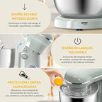 Electric Stand Mixer,10 Speeds Tilt-Head Food Mixer, 3-IN-1 Kitchen Mixer for Daily Cooks with Dishwasher-Safe 6QT Bowl,Dough Hook, Beater, Whisk (Morandi Green)