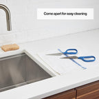 Misen Heavy Duty Kitchen Shears - Stainless Steel, Versatile and Easy Clean Scissors for Meat, Herbs and Veggies - Ambidextrous Comfort Handle - Professional Grade - Blue