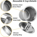 2 Pack Reusable K Cups for Keurig, Stainless Steel Reusable K Pods Coffee Filter, Refillable K Cups Compatible with Keurig 2.0 and 1.0 (2 Pack)