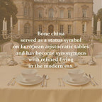 KINGSTONE Bone China Dinnerware Set, 18-Piece White Lightweight Porcelain with Textured Design Service for 6, Plates, Bowls, for Family Dining, Restaurants, Gifting，Microwave and Dishwasher Safe