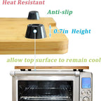 Bamboo Wood Cutting Board Compatible with Breville BOV800XL 860BSS 845BSS, Protects Smart Toaster Oven, With Heat Resistant Silicone Feet and Oven Rack Push Accessories, Creates Storage Space