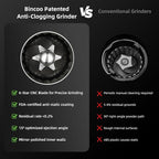 Electric Burr Coffee Grinder - Stepless Adjustment Electric Espresso Grinder with CNC Stainless Steel Conical Burr and Magnetic Lid & Dosing Cup (Black)