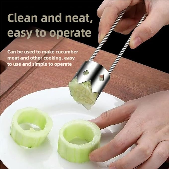 Fruit and Vegetable Corer Pepper Seed Apple Remover Bell Pepper Tomato Corer Tool Stainless Steel Kitchen Gadget