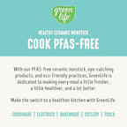 GreenLife Soft Grip 16 Piece Cookware Set, Non-Toxic PFAS-Free Ceramic Nonstick, Pots, Frying, Sauce, Saute, Glass Lids, Stay-Cool Handles, Wobble Free Bases, Dishwasher & Oven Safe, Turquoise