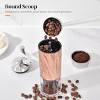 Long Handle Coffee Scoop: 8.6 Inch 18/8 Stainless Steel 2 Tablespoon Metal Measuring Spoon Tbsp Scoop for Coffee Beans, Grounds Coffee, Coffee Powder, Tea, Tall Jars (2Tbsp/30ml)