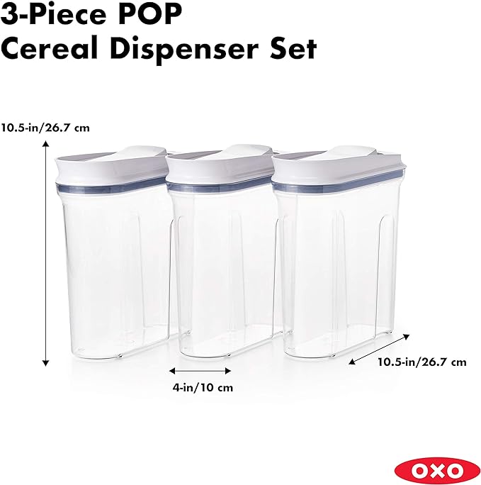 OXO Good Grips 3-Piece POP Cereal Dispenser Set