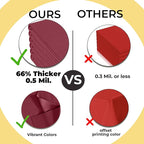 Exquisite 66% Thicker Premium Plastic Table Cloth Rectangle Table Cover 0.5 Mil 12 Pack Burgundy Table Cloth 54 Inch x 108 Inch Disposable Tablecloth Won't Tear Easily Like Cheap Thin Brands