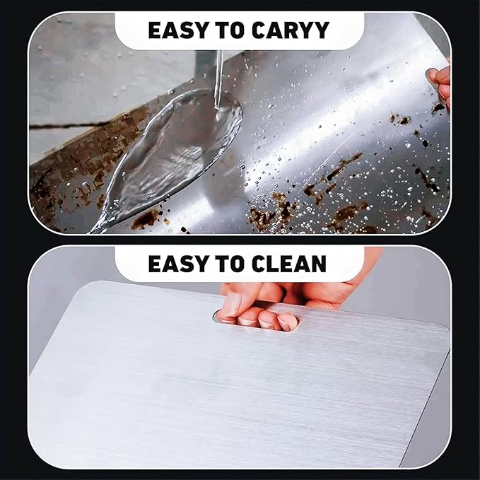 Titanium Cutting Board, Double Sided Titanium Cutting Boards for Kitchen, Non Toxic Non Slip, Chopping Board, Dishwasher Safe, Easy to Clean