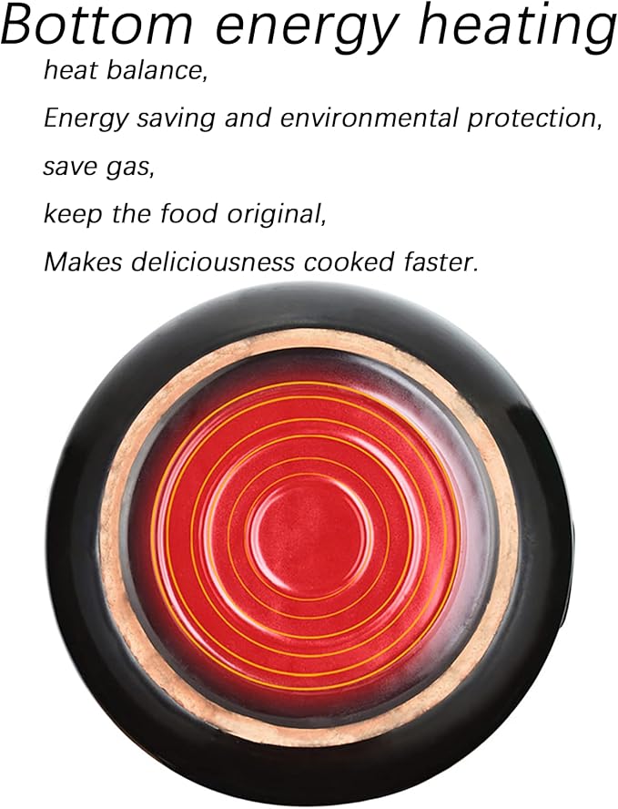 Traditional Japanese Clay Casserole Pot,Family Hot Pot,clay cooking pots Ceramic Cookware Dutch Oven Ceramic Pot, Heat Storage and Heat Preservation,For Cooking Hot Pot Bibimbap and Soup,5.5l