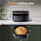 Pizza Air Fryer,11-IN-1 Large Air Fryers, Non Toxic,Max Crisp, Air Fry, Air Roast, Reheat, Dehydrate, Max Crisp Technology with 450F,6QT
