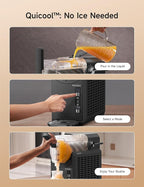 Hicozy F1 Slushie Machine, Professional Frozen Drink Maker, Slushy Machine for Home, No Ice Needed, Self-Cleaning, 5 Presets for Milkshakes, Cocktail, Frappés, and More (Black)