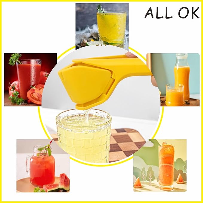 Lime Squeezer, Manual Leverage Effortless Hand Juicer, Easy Squeeze Fold Flat Lemon Juicer, Lemon Press Squeezer with Sideways Pivot to Increase Leverage Easy to Use for Lemons, Lime, Citrus (Green)