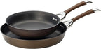 Circulon Symmetry Hard Anodized Nonstick Frying Pan Set / Fry Pan Set / Hard Anodized Skillet Set - 10 Inch and 12 Inch, Brown