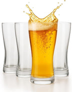Beer Flight Glasses Set of 4 – Small 7 OZ – Beer Tasting Glasses for Craft Flights & Drink Sampler Trays – Durable Mini Pub Cups for Tastings