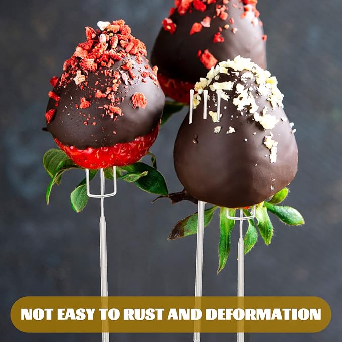 6Pcs Chocolate Dipping Tools Set Stainless Steel Fondue Forks for Candy and Dessert Baking Supplies Easy to Clean Cooking Utensils