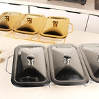 Casserole Dish Set Rectangle 3-in-1 Glass Baking Dish, with Stainless steel Lid and Silver rack, 1.3 Qt x 3 pcs Baking Pan For Casserole & Lasagna, Dishwasher Oven Freezer Microwave Safe