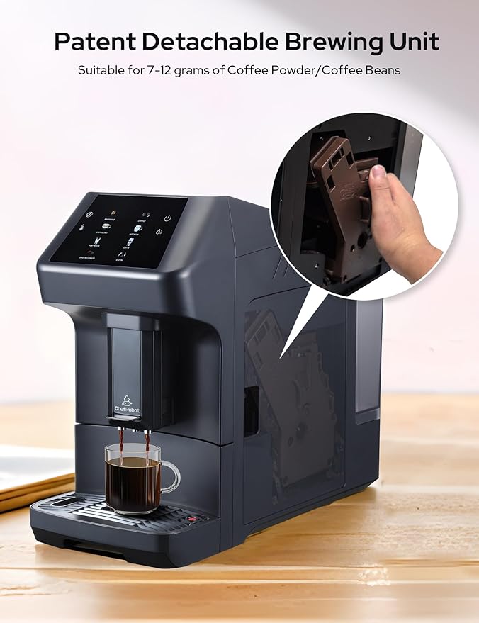 Fully Automatic Coffee Maker with Built-in 3-Level Grinder Expresso/ Cappuccino/Latte/Americano Coffee Machines with Self-Cleaning Function 12 Cup Coffee Machine for Home/Office (Coffee Maker-Black)