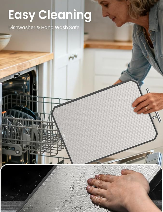 Cutting Board for Kitchen, Non Toxic Titanium Cutting Board, Double-Sided Metal Chopping Board with Juice Groove, Cutting Boards for Meat, Vegetables and Fruits, Dishwasher Safe Large 16”×11”