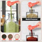 Coffee Scoop & Funnel for Reusable K Cup Refillable Coffee Pods, Coffee Measuring Spoon 2 Tablespoon Capacity, Scoop with Funnel for Ground Coffee, Protein Powder, Tea (Orange, 1 Pack)