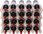 Wine Rack Small countertop Cabinet Stackable Storage Wooden freestanding Floor Wine Holder (20 Bottles)