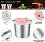 Kcup refillable coffee pod : Reusable Stainless Steel K Cups for Keurig Metal K Cup - Pink & Gray Reusable Coffee Filter for Keurig 1.0 & 2.0 Coffee Maker - Eco-Friendly, Stratum Flow Tech