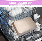 Rectangular Cake Pan with Lid, 9 x 13 Inch Baking Pan With Lid and Handle, Nonstick Bakeware Bake & Roast & Cook Carrier Pan, Champagne