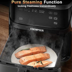 Steam Air Fryer, Non Toxic,12-IN-1 Large Air Fryers with Superior Airflow, Self-cleaning Smart Digital Fryer, Air Fry, Roast, Reheat, Dehydrate, Air Crisp Technology with 420F for Hot,7.5 QT