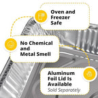 IDL Packaging Full Size Aluminum Steam Table Pans - Deep, 21" x 13" x 3" (pack of 25) - Disposable Foil Pan for Grilling, Roasting, BBQ, Cooking, Baking, Freezing