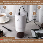 Portable Burr Coffee Grinder Small - Coffee Bean Grinder Electric with Multi Grind Settings for French Press, Cold Brew, Moka Pot, Pour-Over, Espresso Machine