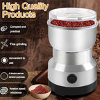 Electric Grinder, 10-Second Fast Grinding for Coffee Beans/Spices/Grains, Stainless Steel Blades, Low Noise Compact for Kitchen Use