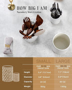 Nucookery Utensil Holder - 7.2"+5.4" Ceramic Utensil Holder for Kitchen Counter, Large Embossed Utensil Crock, Spatula Holder for Counter, Farmhouse Utensil Vase for Housewarming, Kitchen Decor