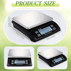 Large Digital Kitchen Scale 66LB 30kg Commercial Food Scale Stainless Bread Scale with LCD Display Commercial Weighing Devices for Baking Cooking(Black)