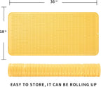 Silicone Dish Drying Mat for Multiple Usage,Easy clean,Eco-friendly,Heat-resistant Silicone Mat for Kitchen Counter or Sink,Refrigerator or Drawer Liner Yellow 5XL 36inches x 18inches