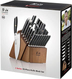 Cangshan L Series 23-Piece Classic Knife Block Set, Forged German Steel, 1027457
