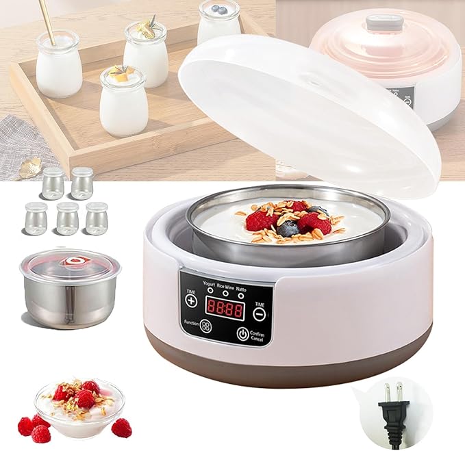Probiotic Yogurt Maker 36 Hour with Adjustable Temperature & Time Control,Automatic Yogurt Maker Machine with LCD Display,Multi-Function Yogurt Machine for Home Use