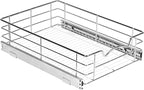 HOLDN’ STORAGE Pull Out Cabinet Organizer, Individual Sliding Drawers - Heavy Duty Metal with Lifetime Limited Warranty - Anti Rust Chrome Finish (Single Tier, 14" W)