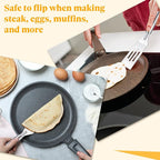 3 Pcs Small Spatula Thin Narrow Silicone Serving Spatula Kitchen Cooking Nonstick Stainless Steel Slotted Turner Pan Flipper for Egg Crepe Cake Fish Pancake Cookie