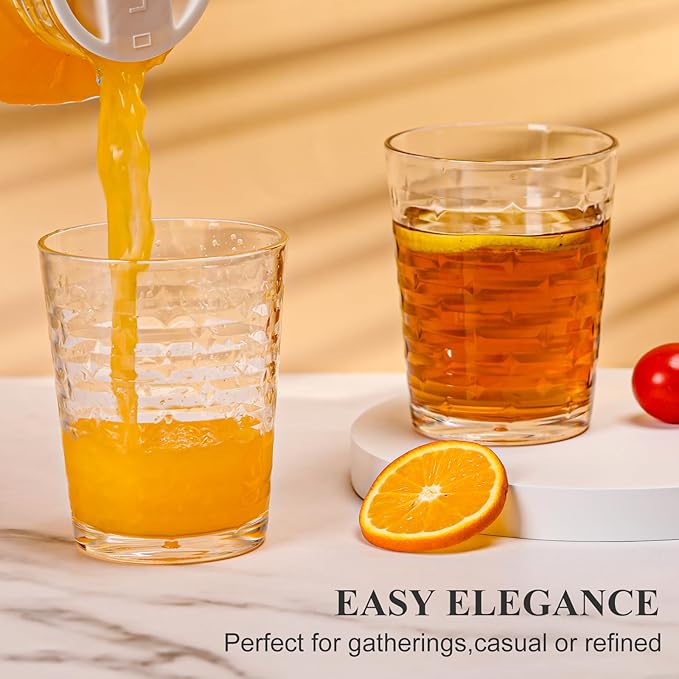 Acrylic Clear Highball Plastic Cups | Plastic Reusable Tumblers 16oz (Set of 6) | Stackable | BPA-free Tumblers | Shatterproof | Top-rack Dishwasher Safe