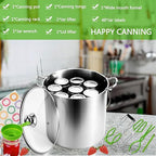 Canning Pot Water Bath Canner 20quart Stock Pot, Stainless Steel Canning Supplies Starter Kit Canner Tools Beginners Canning Kits Accessories with Rack, Tongs, Jar Lifter, Full Canning Set