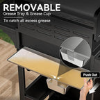 6-Burner Propane Gas BBQ Grill, 2 in 1 Propane Griddle Grill Combo with Porcelain-Enameled Cast Iron Grates & Plate, 65800 BTU with Side Stove for Outdoor Cooking Camping Patio Backyard(6+1 burner)